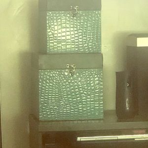 Turquoise storage chest